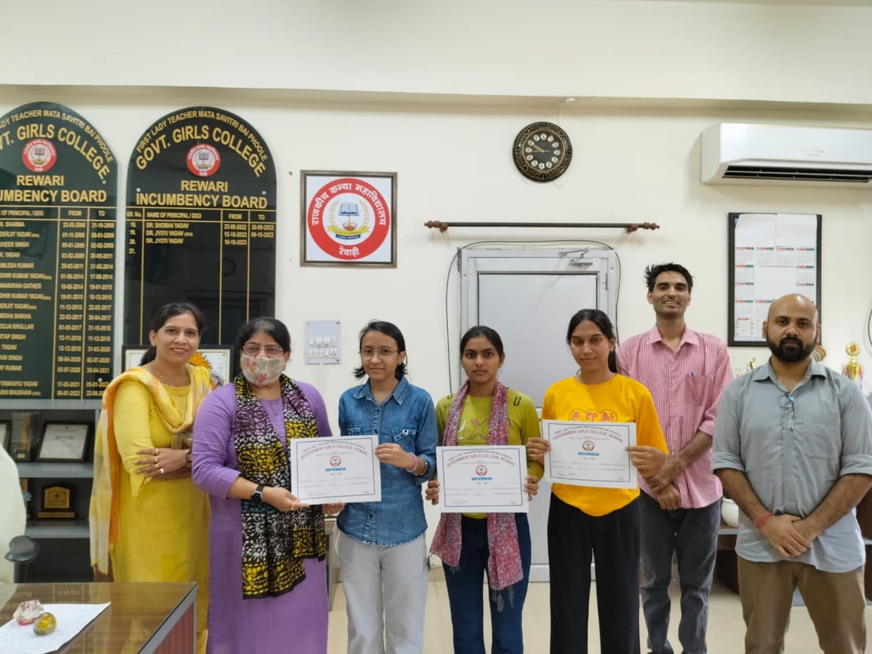 Khushi first in essay writing competition