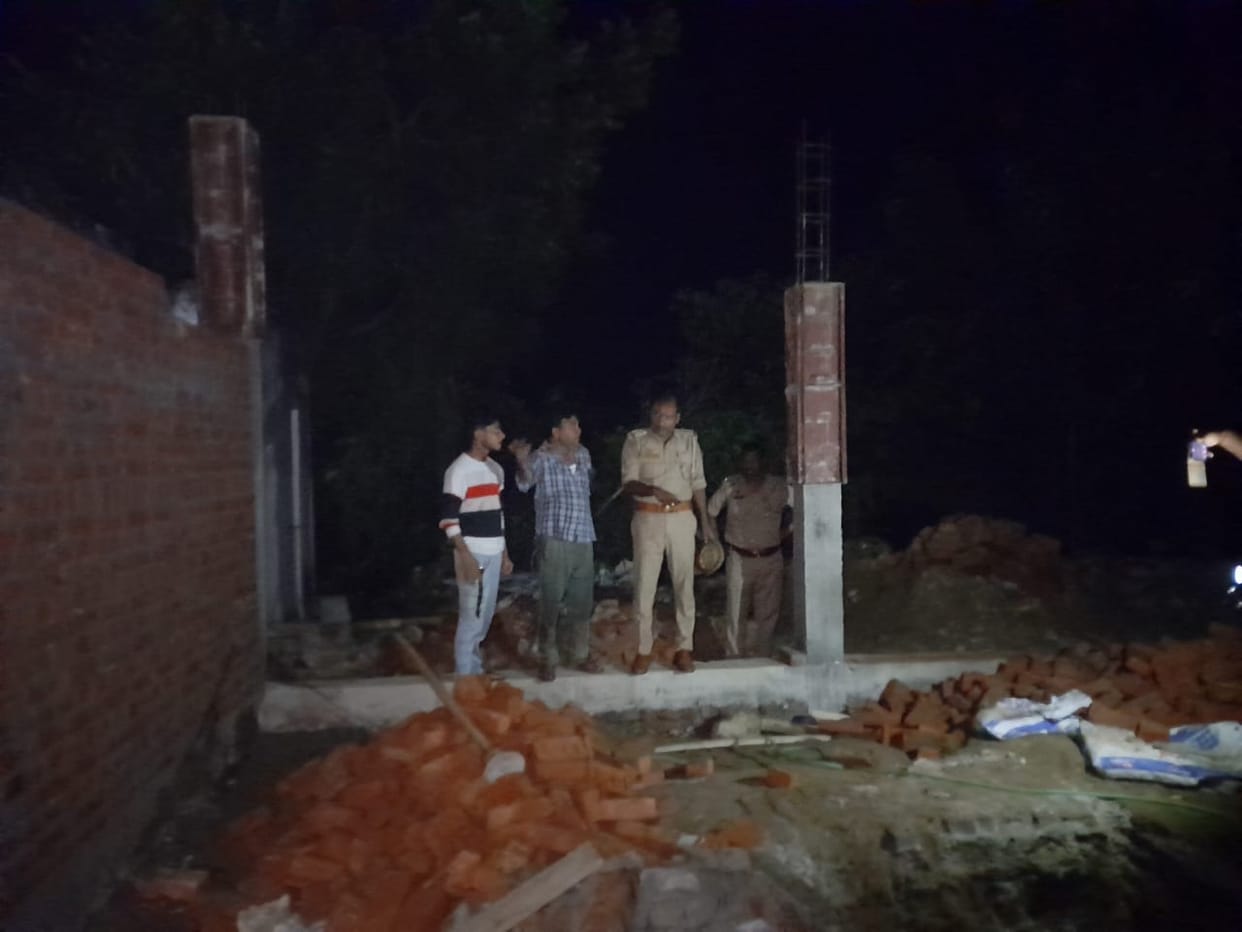Tension over construction of religious place on disputed land, clash with police