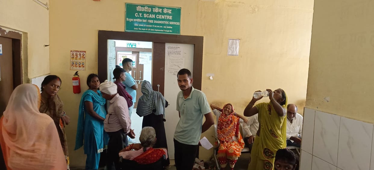 Patients returned disappointed without getting CT scan done due to lack of network
