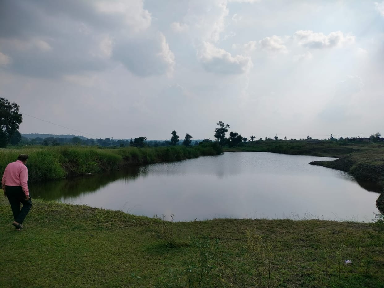 Sarpanch secretary committed fraud of lakhs by calling private pond as government pond