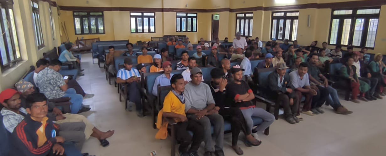 BRO daily wage laborers alleged harassment, created ruckus