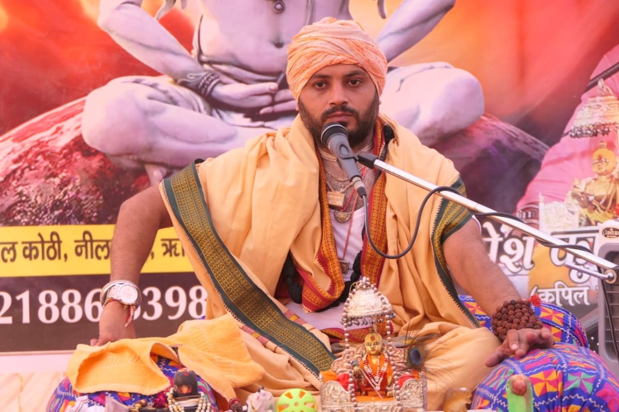 Sri Krishna Janmotsav celebrated on the fourth day of Shrimad Bhagwat Katha