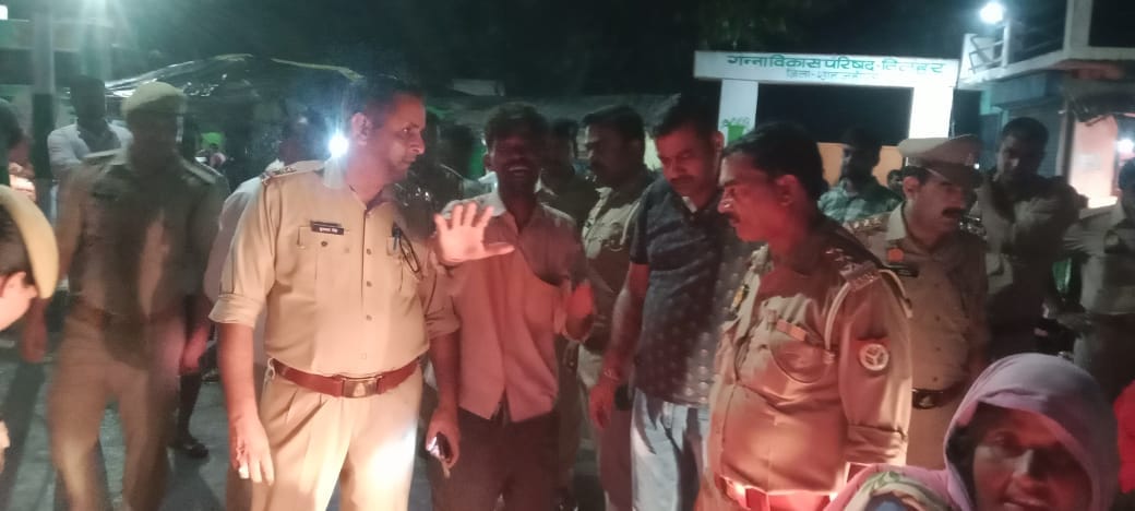 Family members blocked the road by parking an ambulance, accused the police of indecency