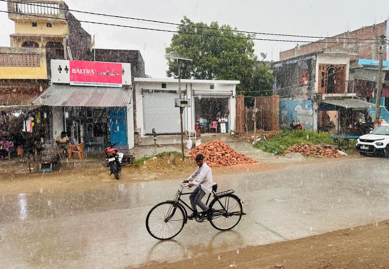 Weather became pleasant due to rain, got relief from humidity
