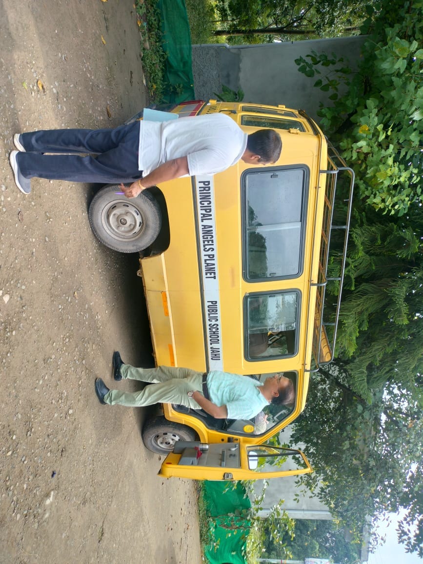 SDM conducted surprise inspection of private school buses