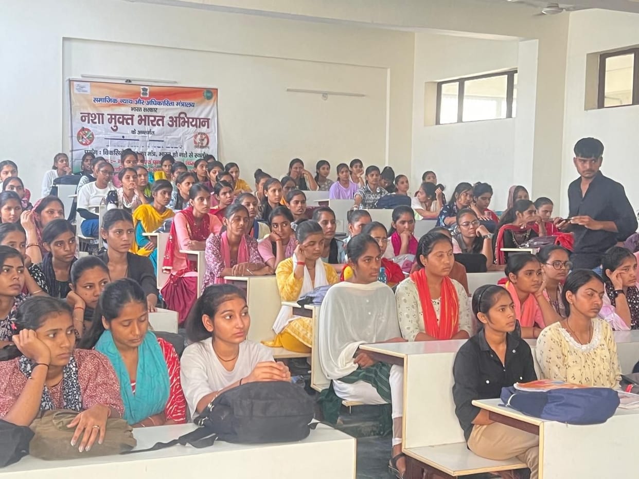 Voting awareness campaign conducted in Government Girls College Unhani