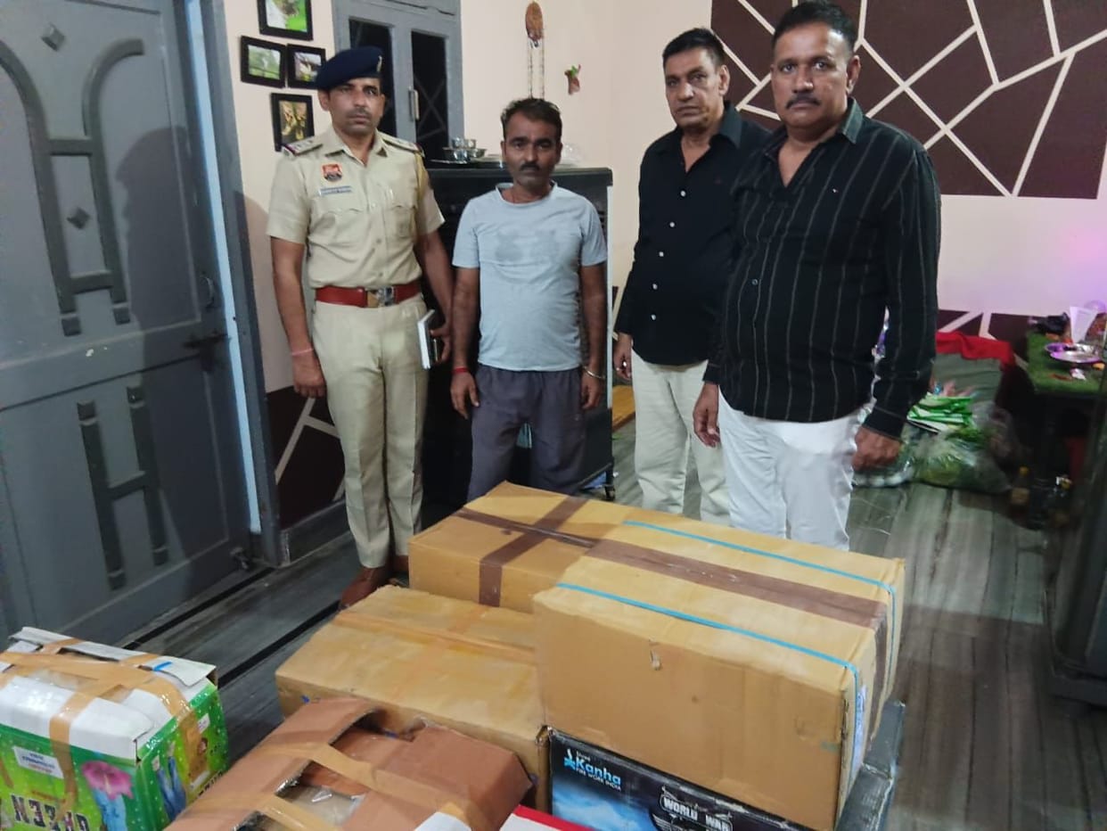 Seven boxes of firecrackers recovered from a house in Mirpur Colony, youth arrested