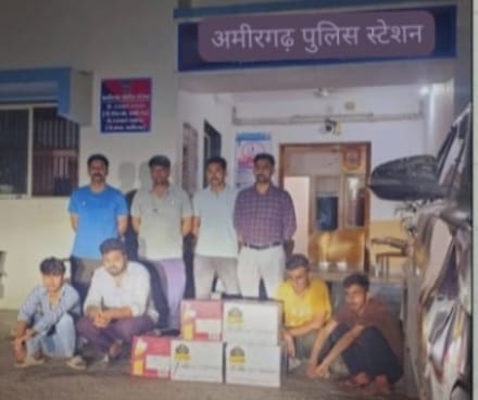 Sirohi : Indian made foreign liquor seized without permit, 4 arrested including son of City Congress President