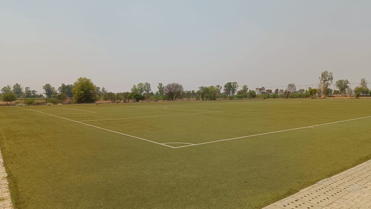 The football field built at a cost of crores of rupees became deserted