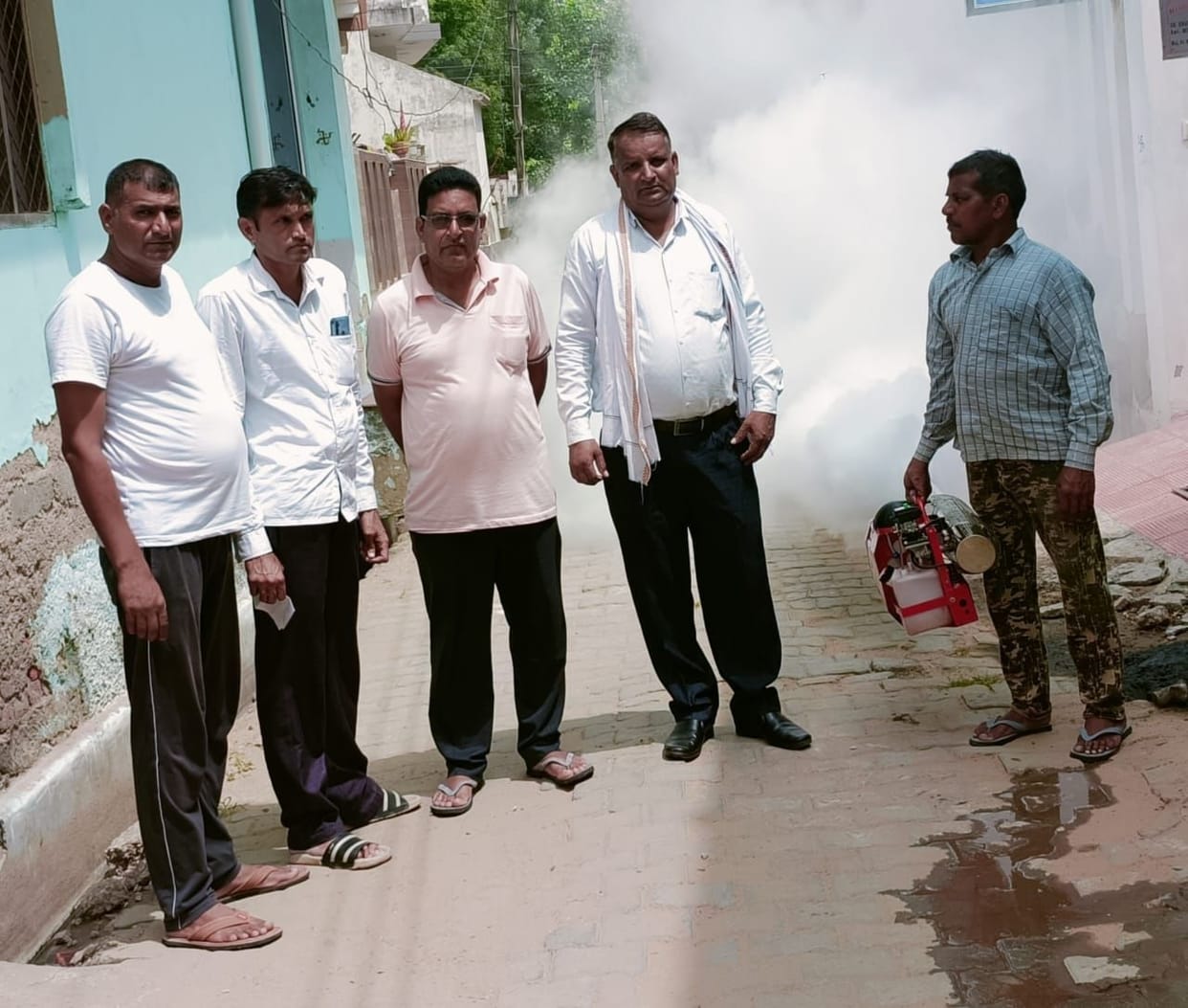 Fogging was done in village Dulana with the help of Gram Panchayat.