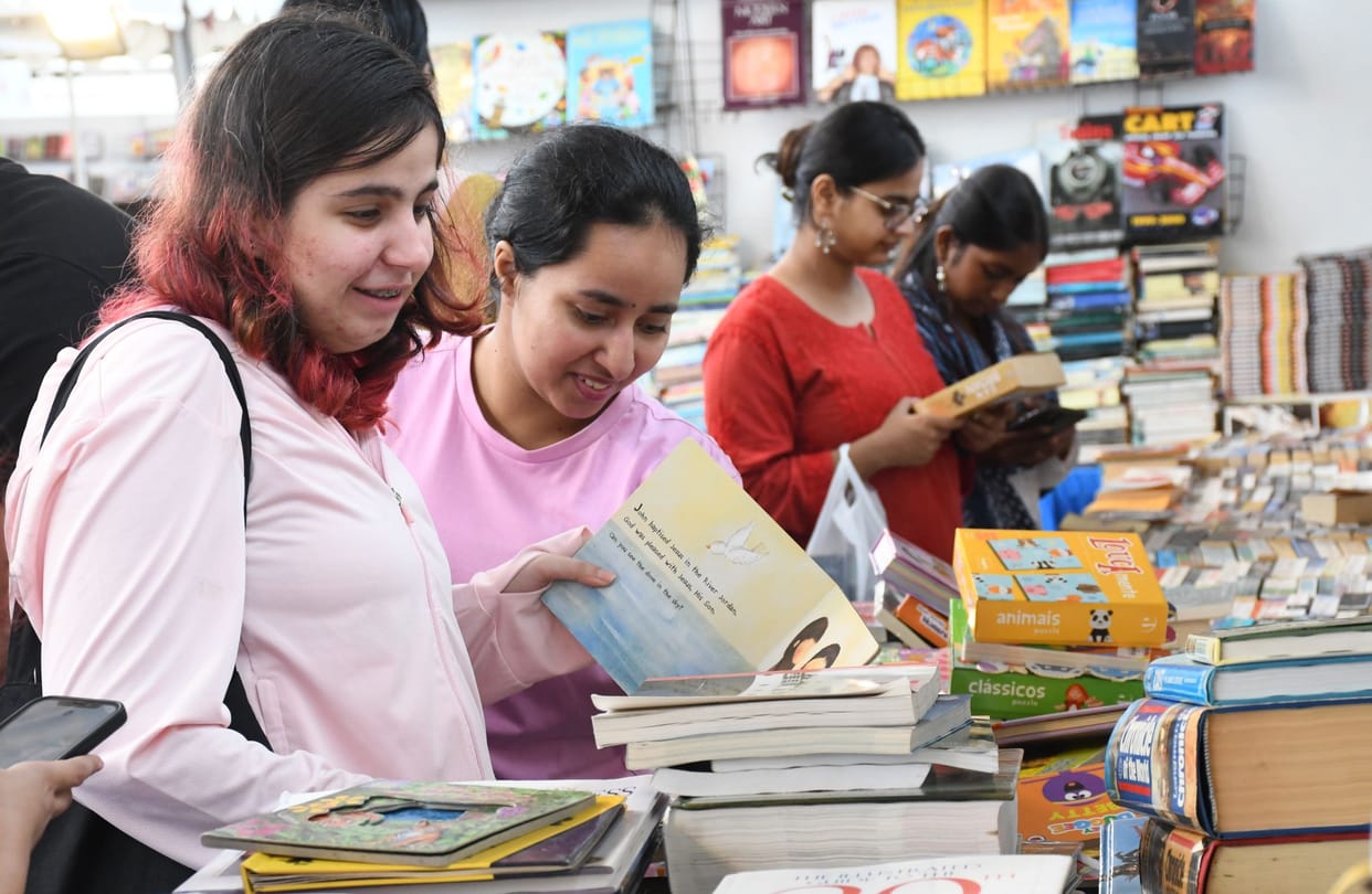 Vedic literature is in highest demand in the book fair.