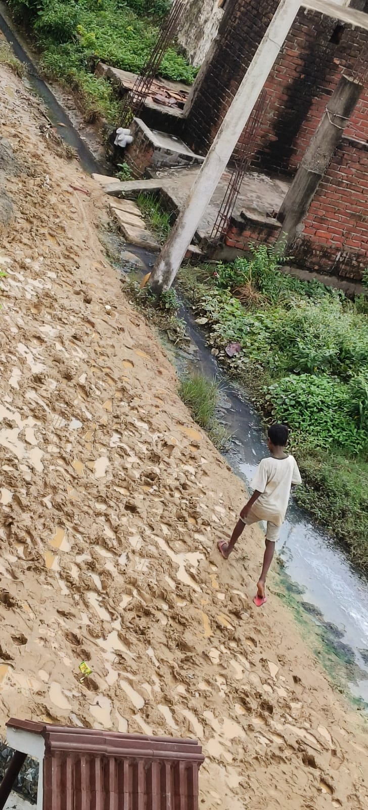 Municipality trusting God... Drain was not constructed nor was it completely cleaned.