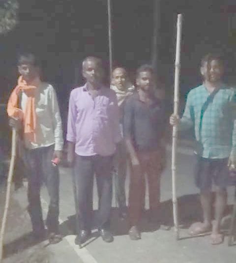The villagers kept guard... said - stay awake