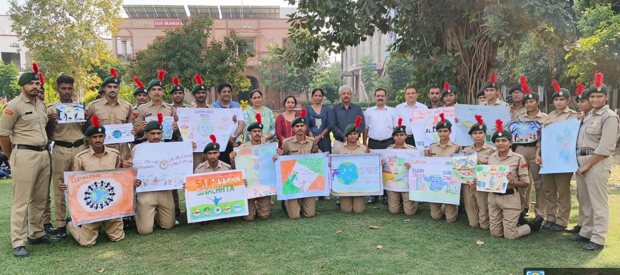 Cadets made posters and gave the message of cleanliness