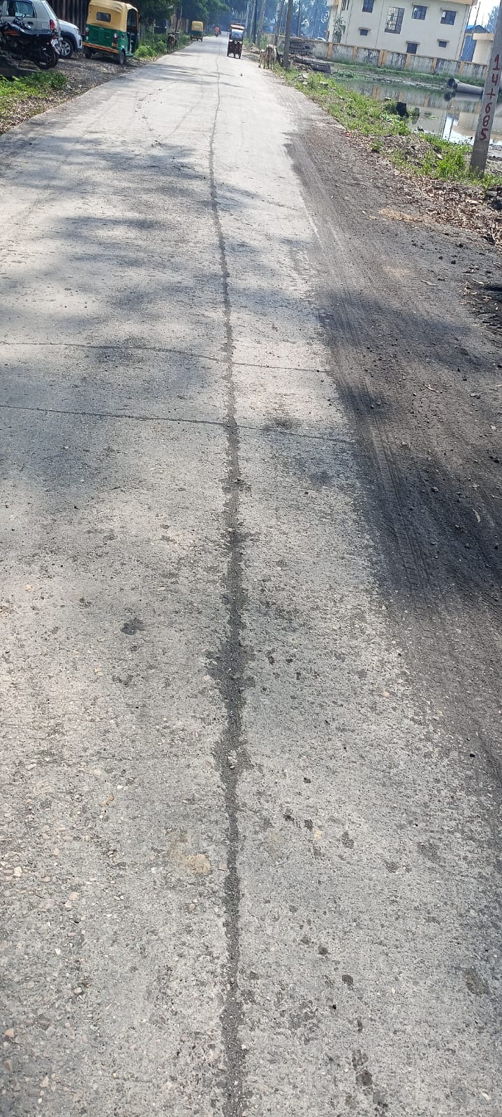 The newly constructed road developed cracks within six months