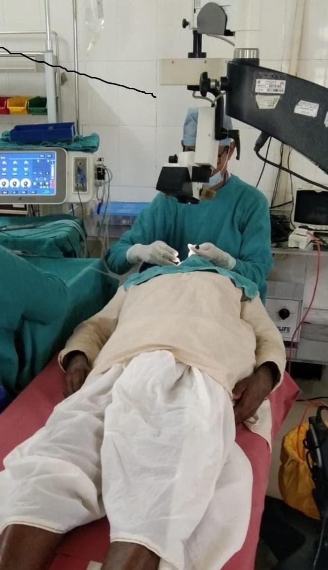 Cataract operation started in district hospital with phaco machine