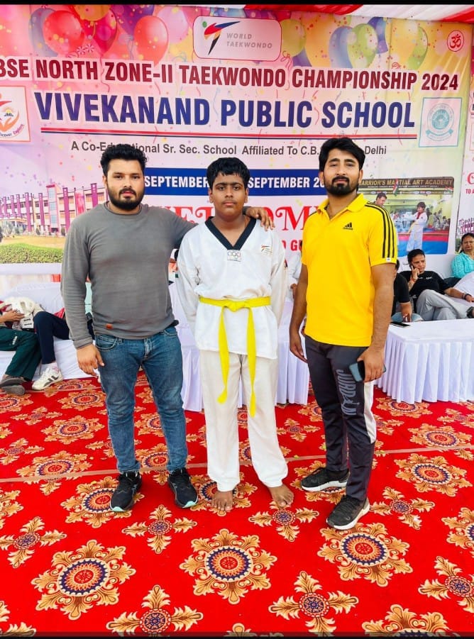 Gaurav won bronze medal in taekwondo