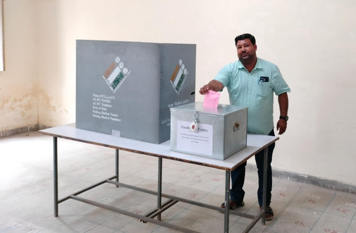 Employees engaged in election duty voted