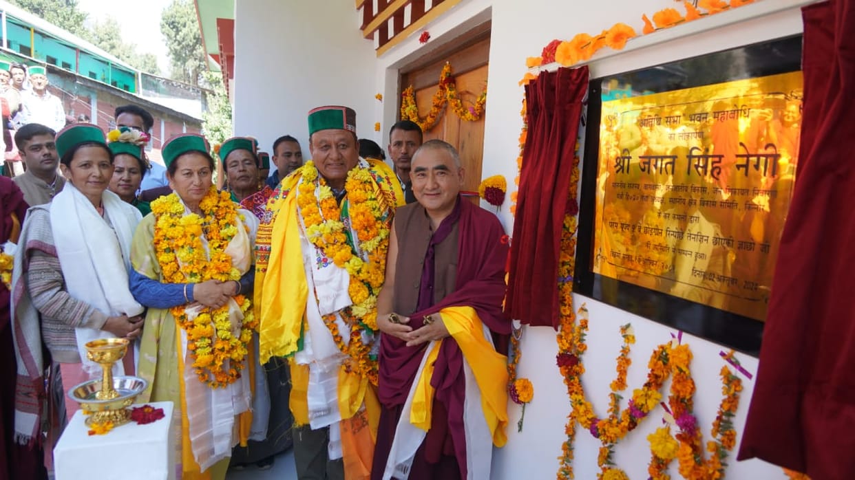 Inauguration of Guest House Building in Mahabodhi Temple Complex, Kinnaur, Reckong Peo