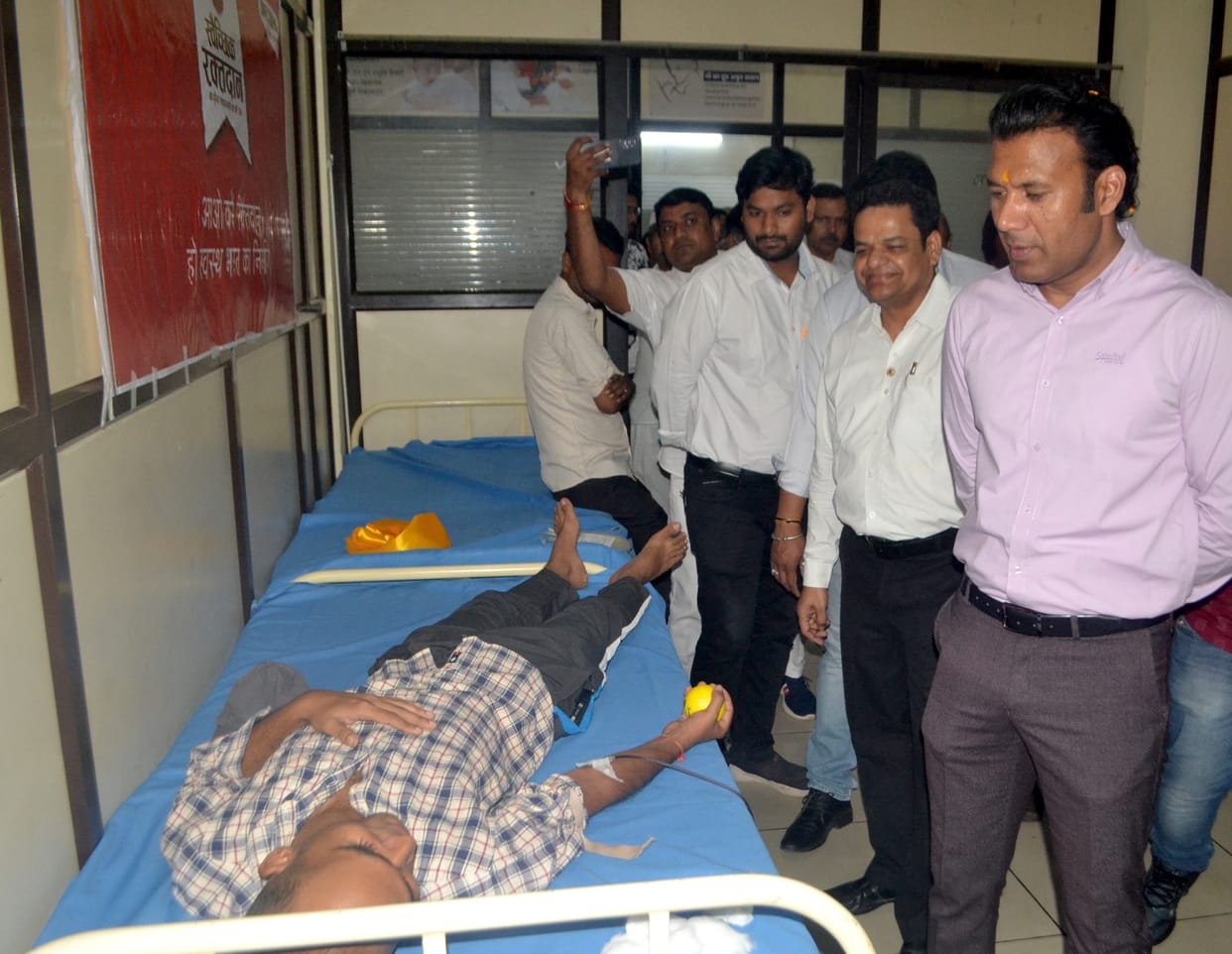 Great donors donated 35 units of blood in the camp