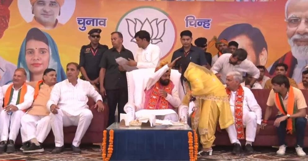 10 years wasted behind Hooda, give BJP a chance in Kiloi, we will forget the work of Congress for 60 years: Nayab Saini