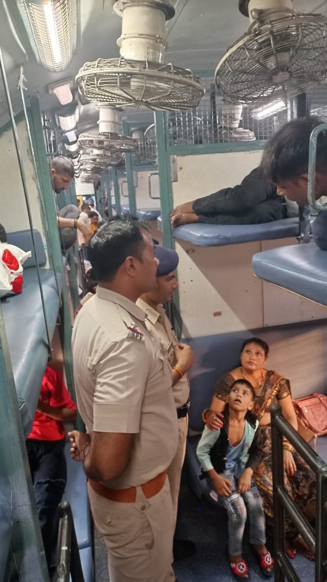 Child trafficking is happening in trains coming from Bihar