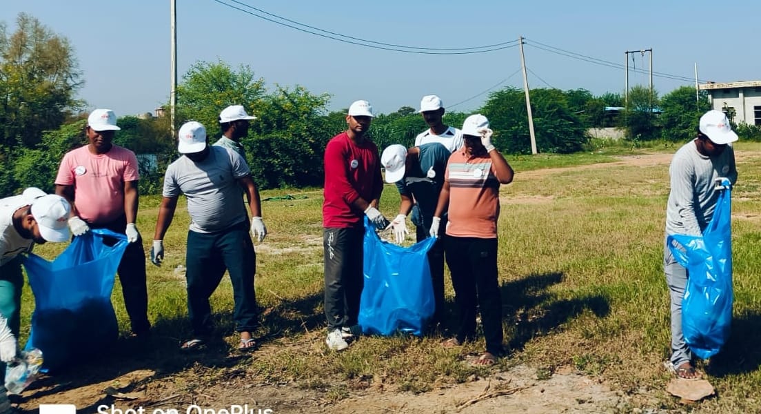 Youth cleaned the stadium