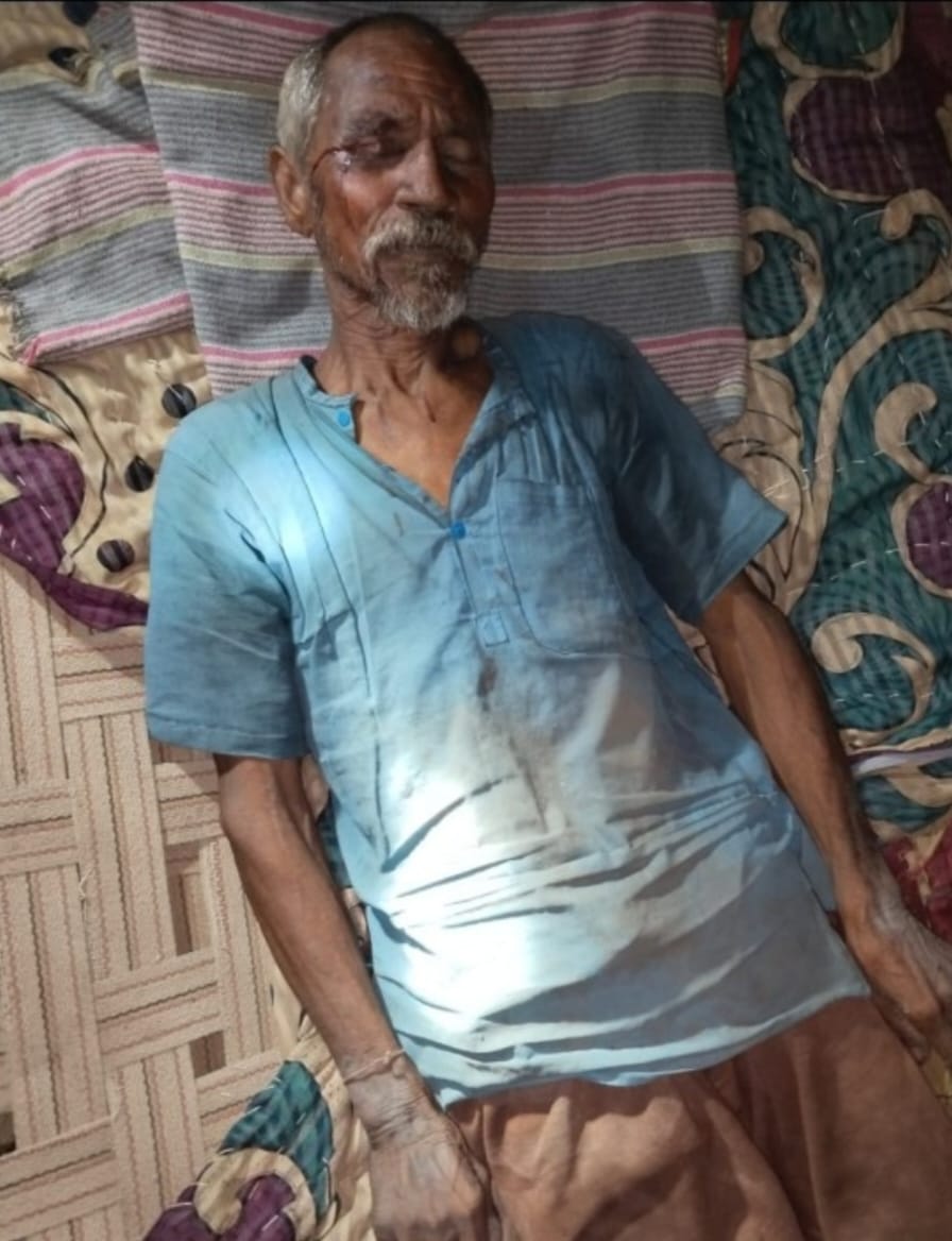 Elephant attacked farmer who was taking care of his field and got injured