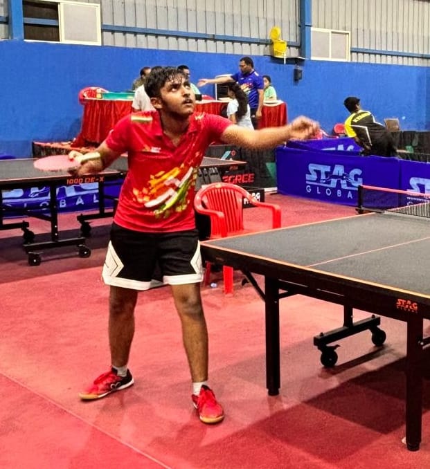 Nikunj Atri won bronze medal in table tennis