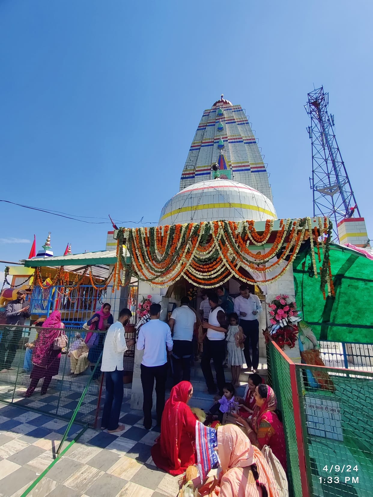 Devotees danced to the hymns during Durga Puja festival