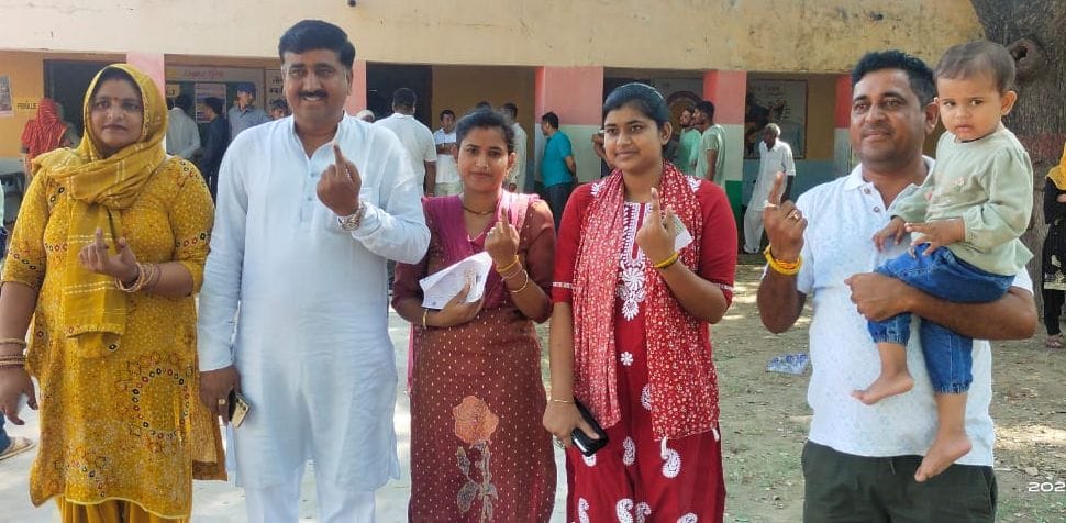 Voting took place peacefully at 235 booths in Bawanikheda constituency