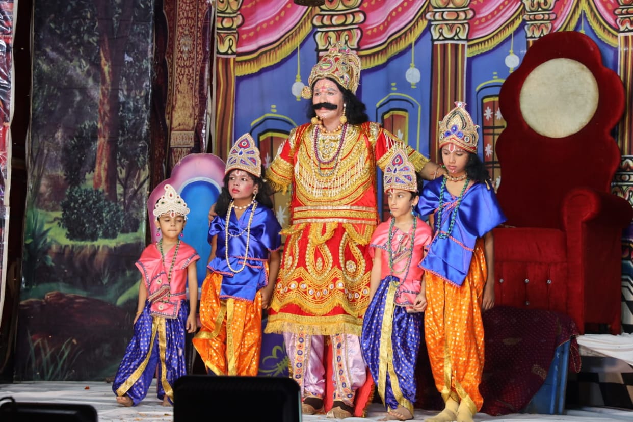 Staging of the birth of Shri Ram and Sitaji in Ramlila