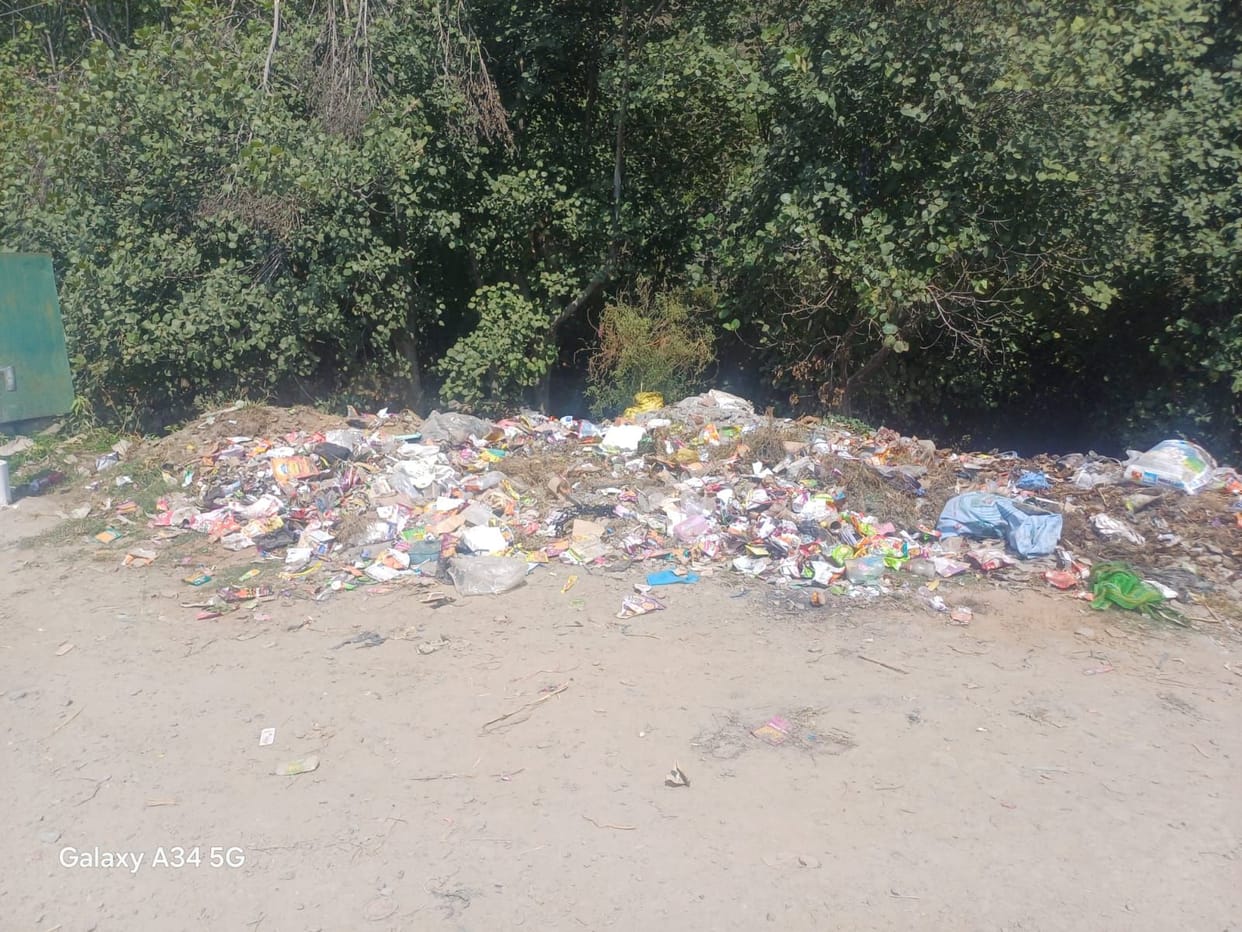 Cleanliness campaign started, garbage was piled up outside the school after three days
