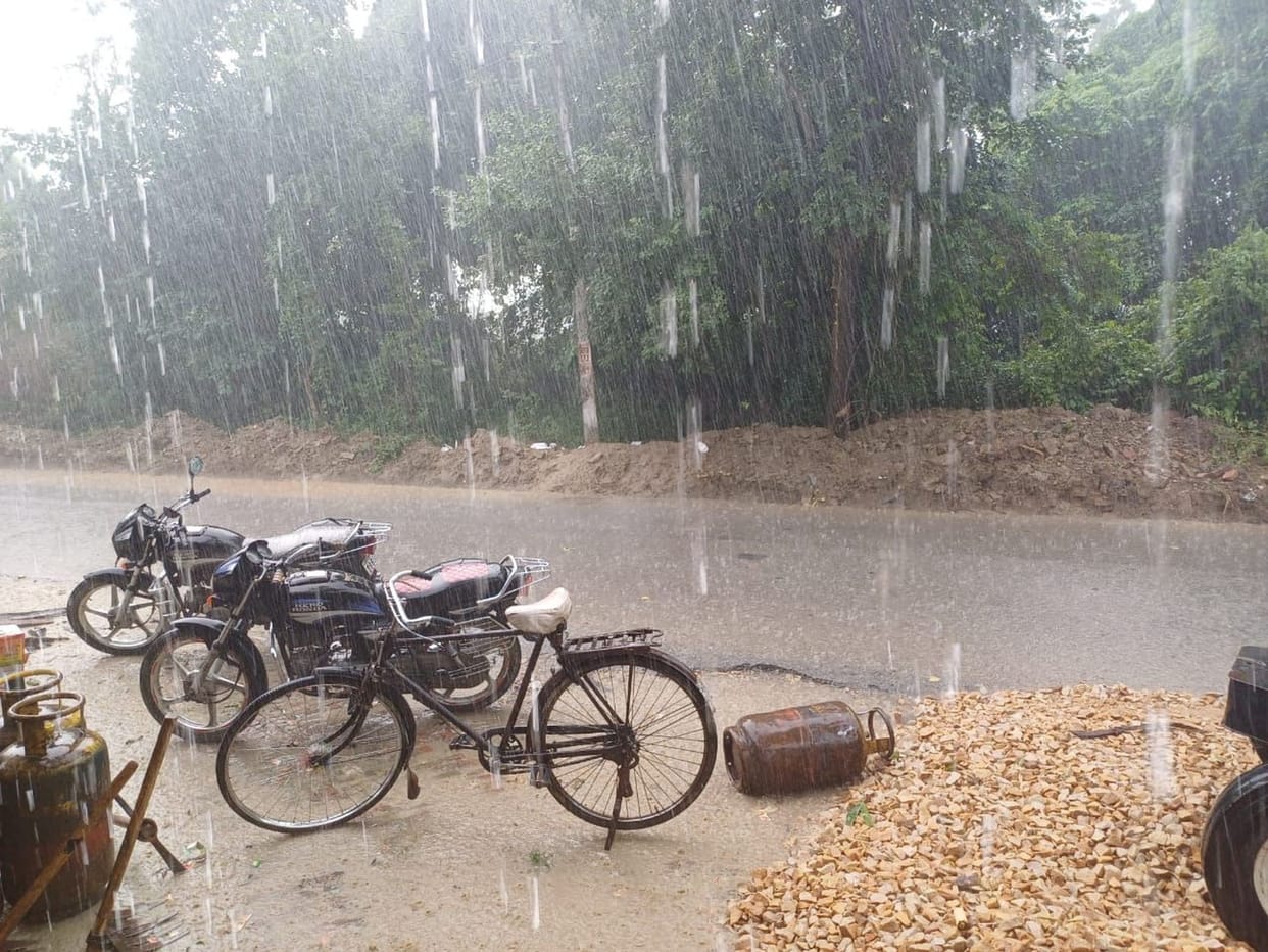Weather became pleasant due to rain, relief from heat