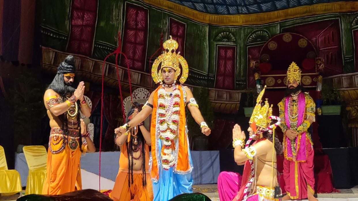Dhanush Yagya Leela staged in both Ramlilas of the city