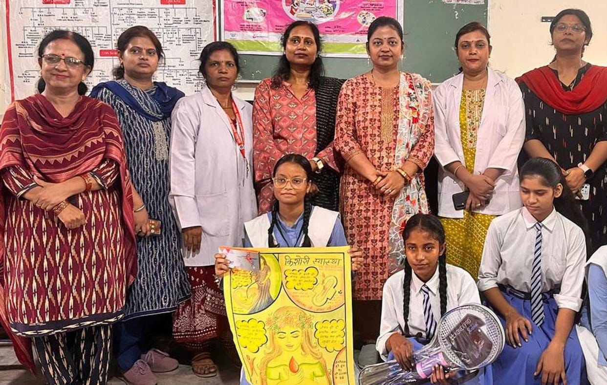 Vaishali and Arpita won in Rangoli