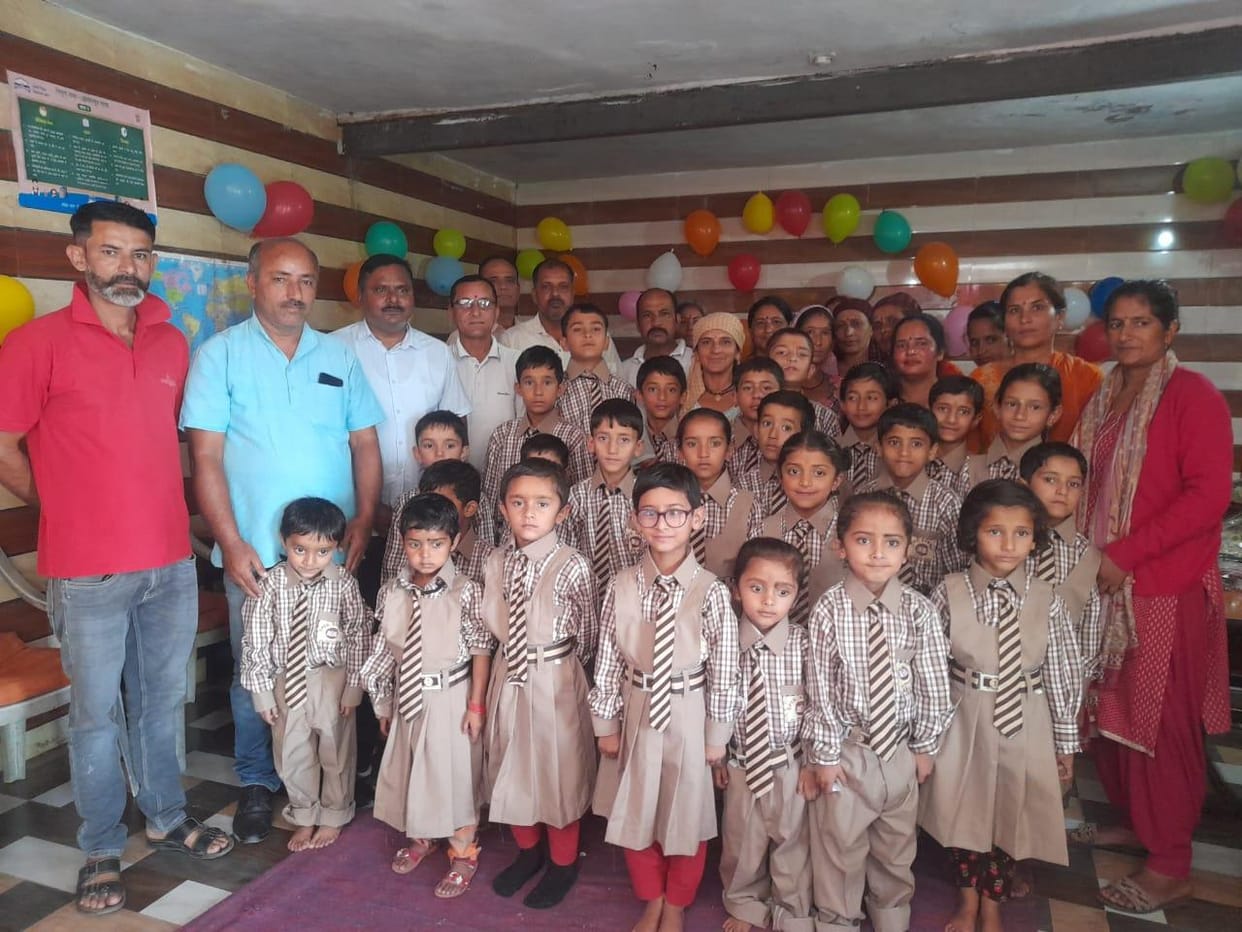 students of kamrow school look in well dress