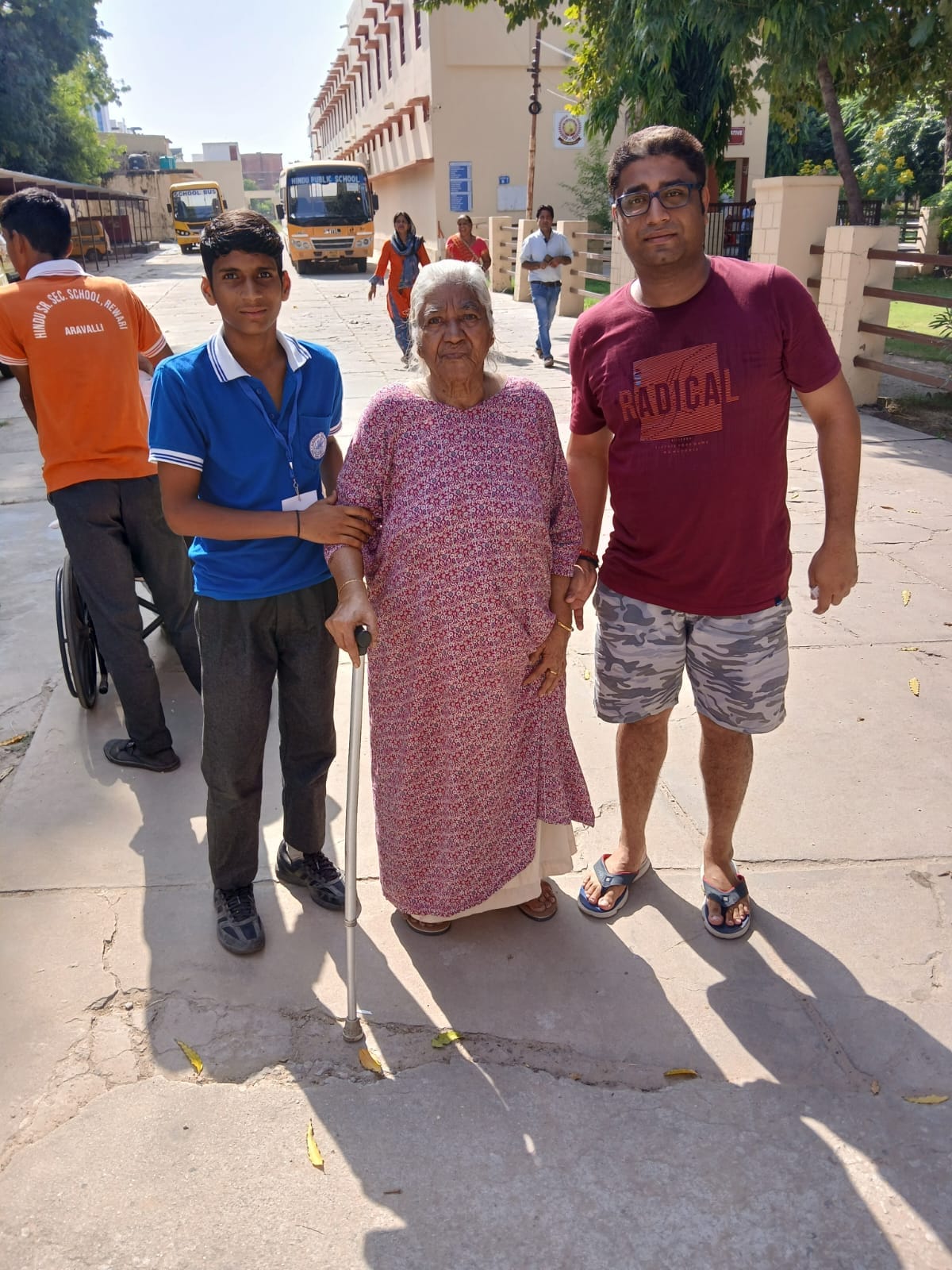 The whole family came to vote along with the elders