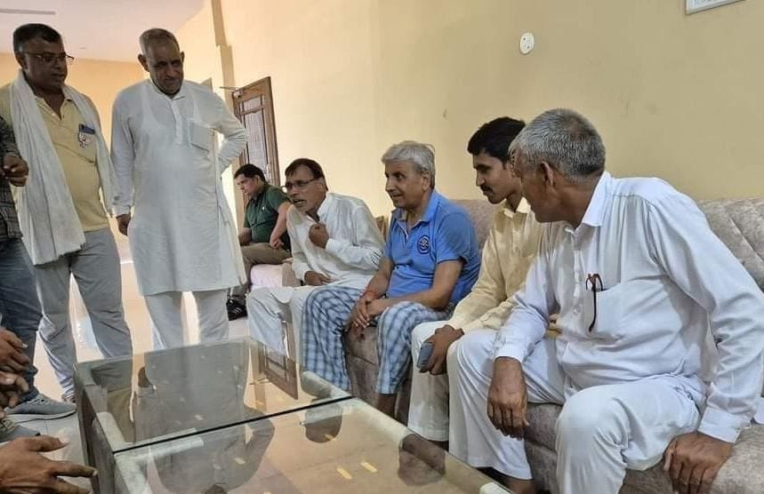 Former Finance Minister Jayaprakash Dalal seen in a relaxed mood after the elections