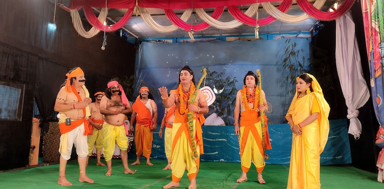 He runs a shop during the day and is putting his life into the characters of Ramlila at night.