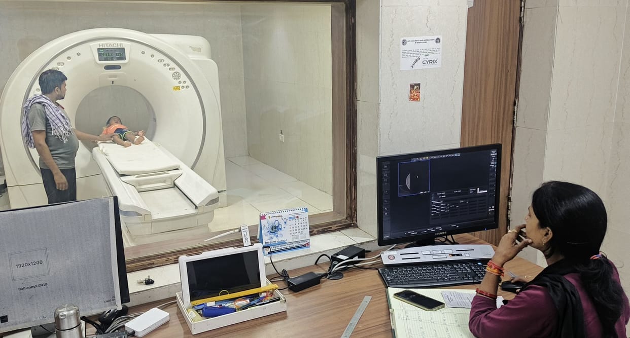Giving CT scan sheets without test report