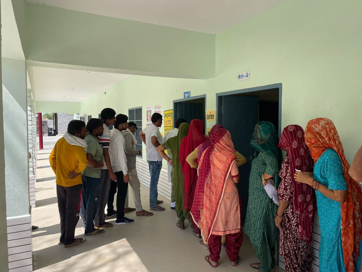 Despite 2.24 percent decline in voting, Sirsa again became the leader in the state, 75.36 percent votes were cast.