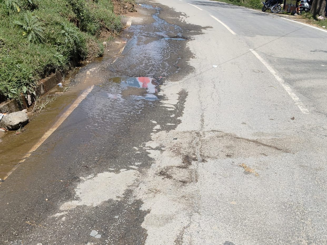 NH is in bad condition, road is difficult to walk