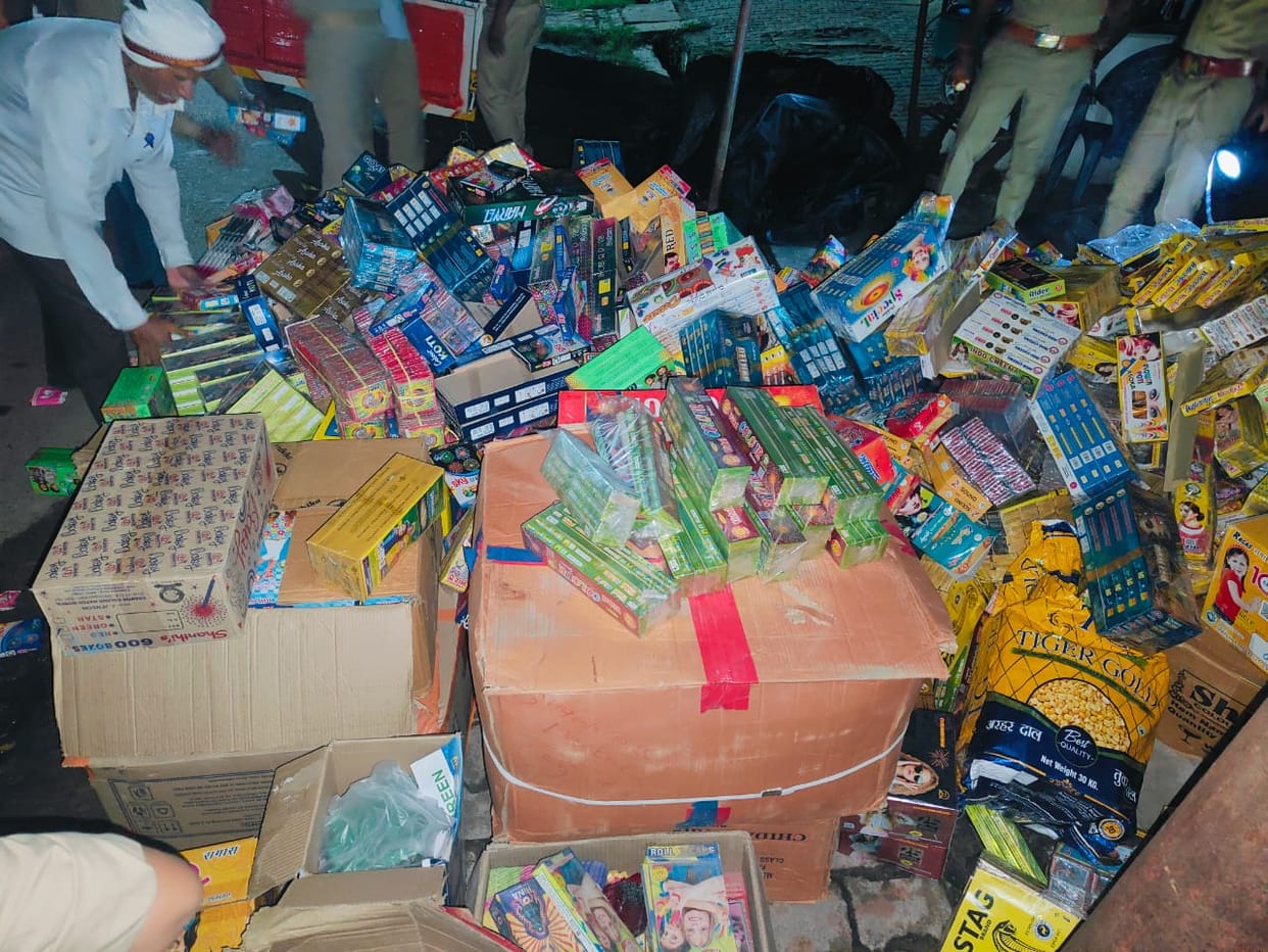 13 quintals of illegal firecrackers seized, eight arrested