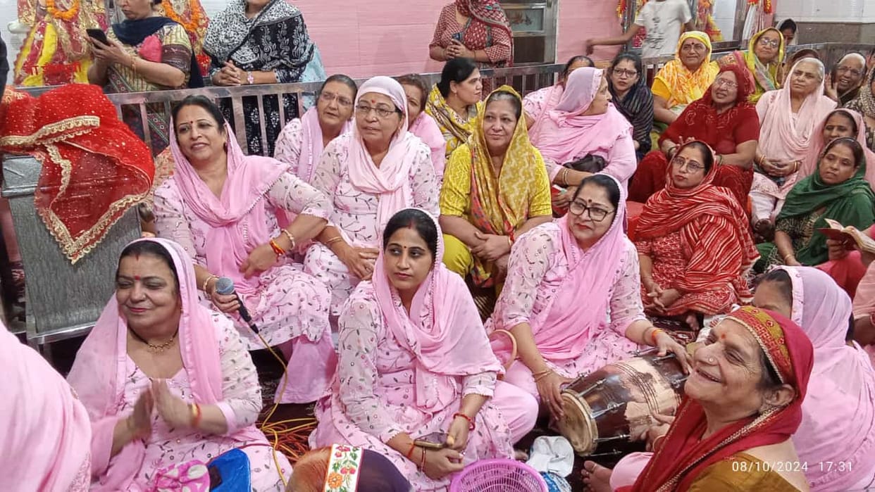 Mother was praised through bhajan-kirtan