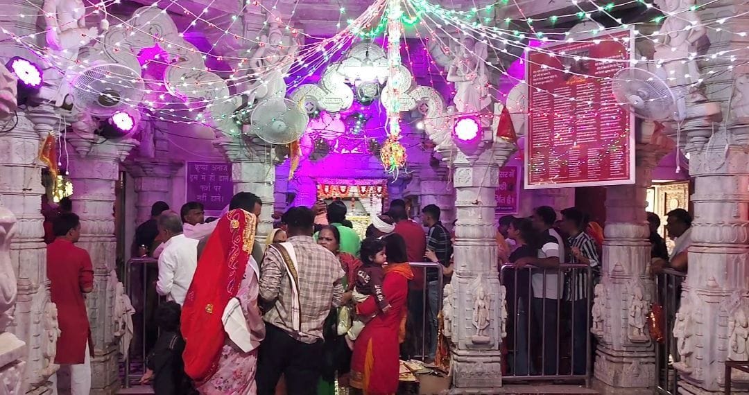 Crowd of devotees gathered in the fair of Garhi-Mahasar Mata Temple