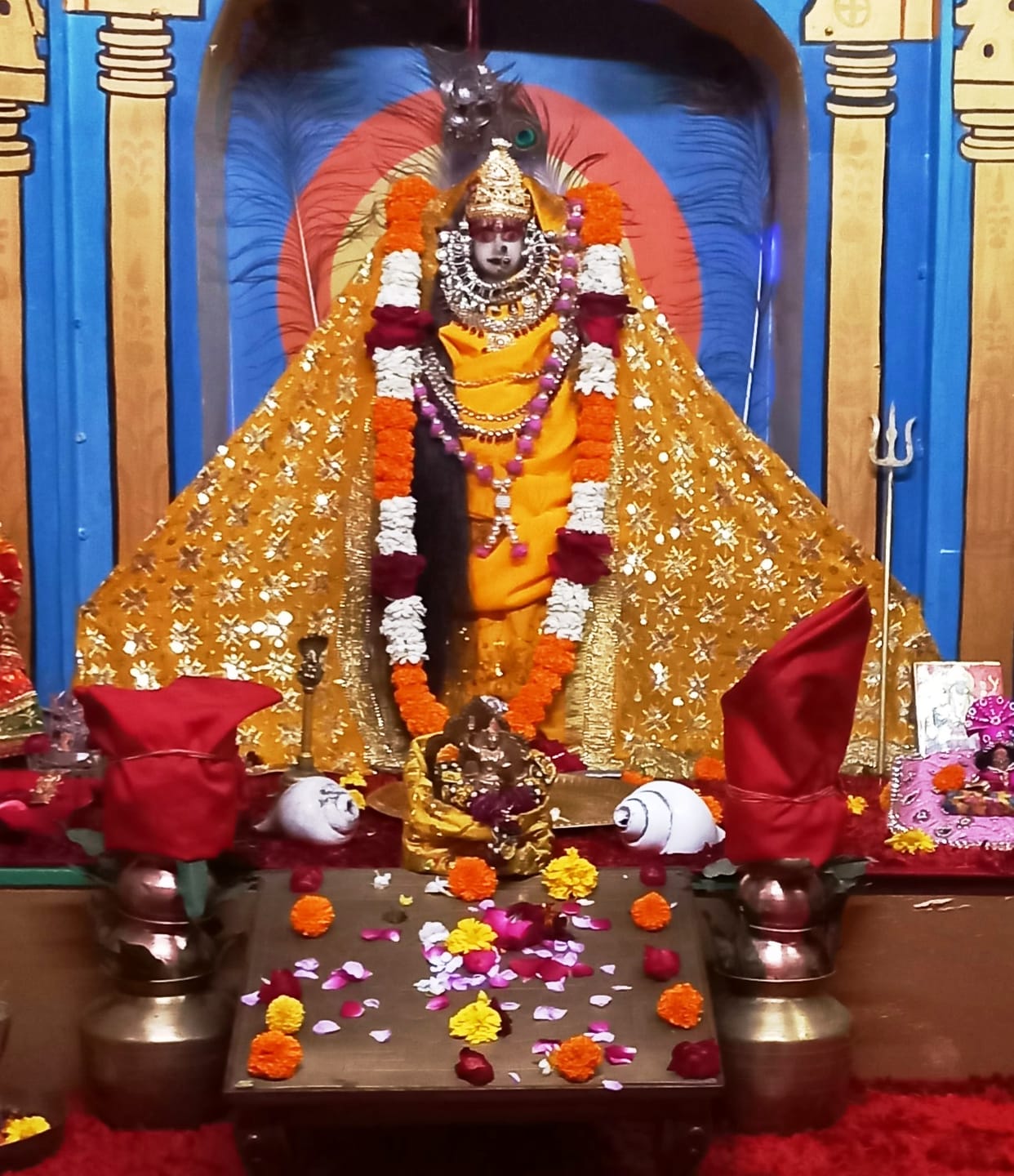 Wishes are fulfilled by worshiping the sixth form of Mother Goddess.