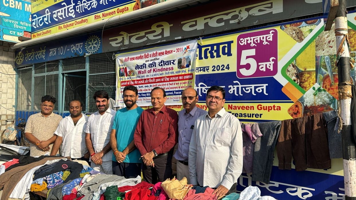 Rotary Club starts wall of goodness for needy people