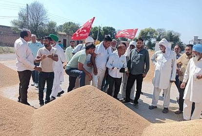 Paddy purchase started in Dharsul market after warning