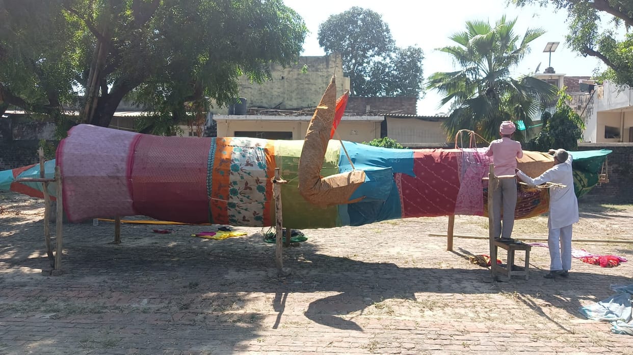 At some places 55 and at other places 45 feet tall effigies will be burnt.